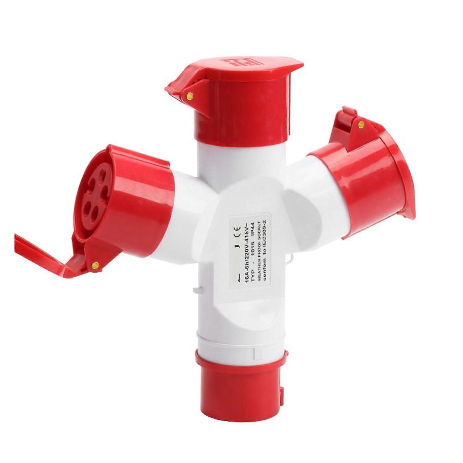 Industrial Socket 5X16A ThreeWay Aviation Plug Socket Waterproof IP44 10153 10153/5*16A