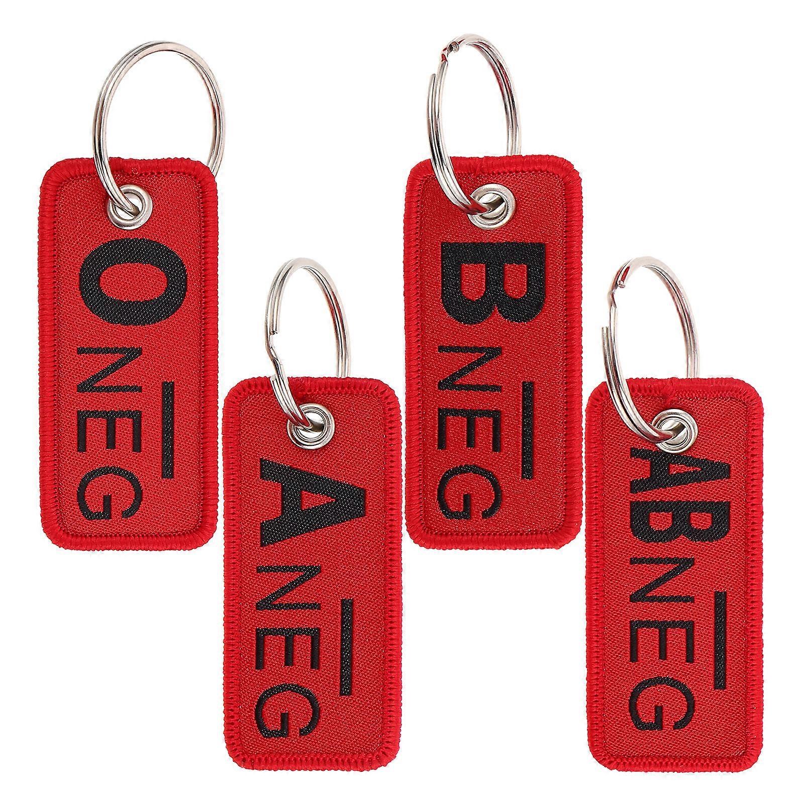 Group Type Keychain for Use 4Pcs Pack Pendant Dark Red Fabric