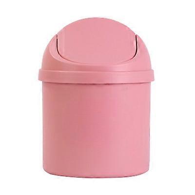 Mini Desktop Bin Small Trash Can Tube with Cover Bedroom Trash Garbage Can Clean Workspace Kitchen Storage Box Home Desk Dustbin