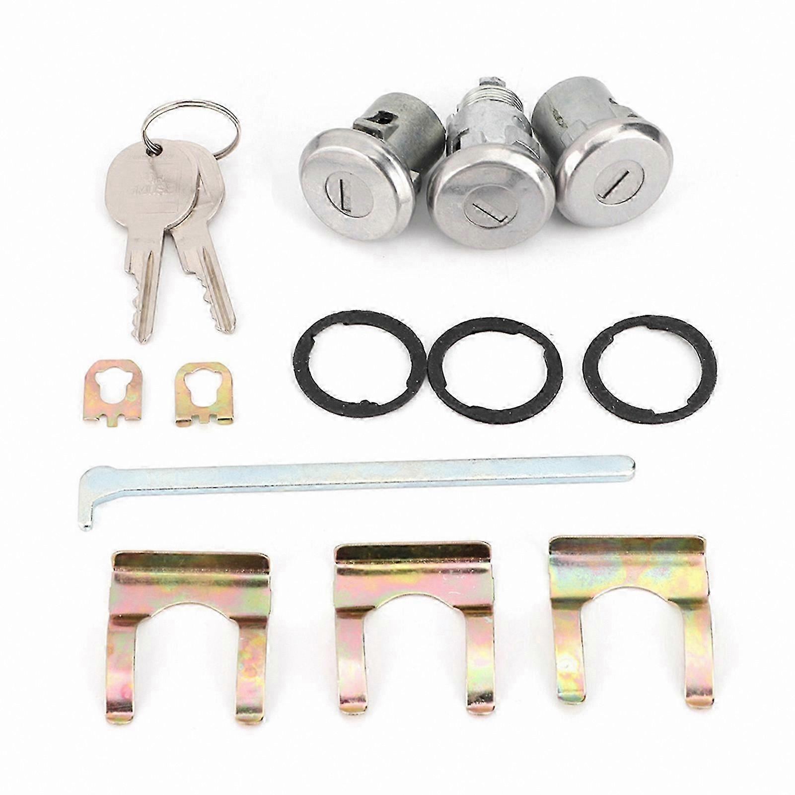 Trunk Door Lock Set with Replacement Key, Compatible with Classic Car Models
