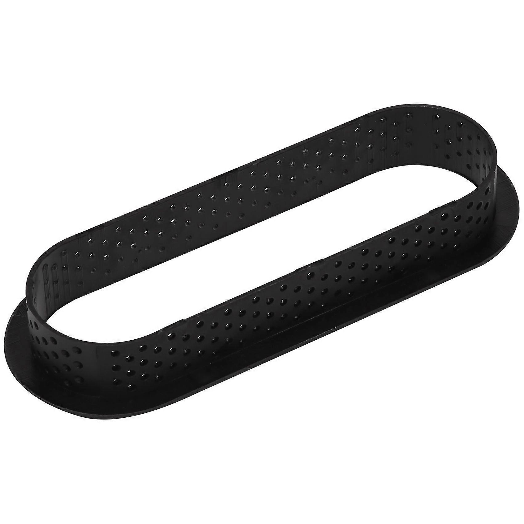 6Pcs Oval Tart Rings Heat-Resistant Perforated Cake Mousse Ring