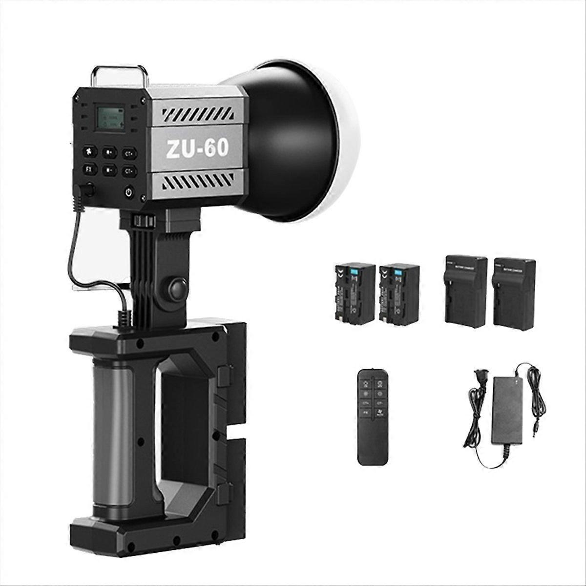 60W Handle Photo Studio Light COB 2700-7500K Dimmable EU PLUG