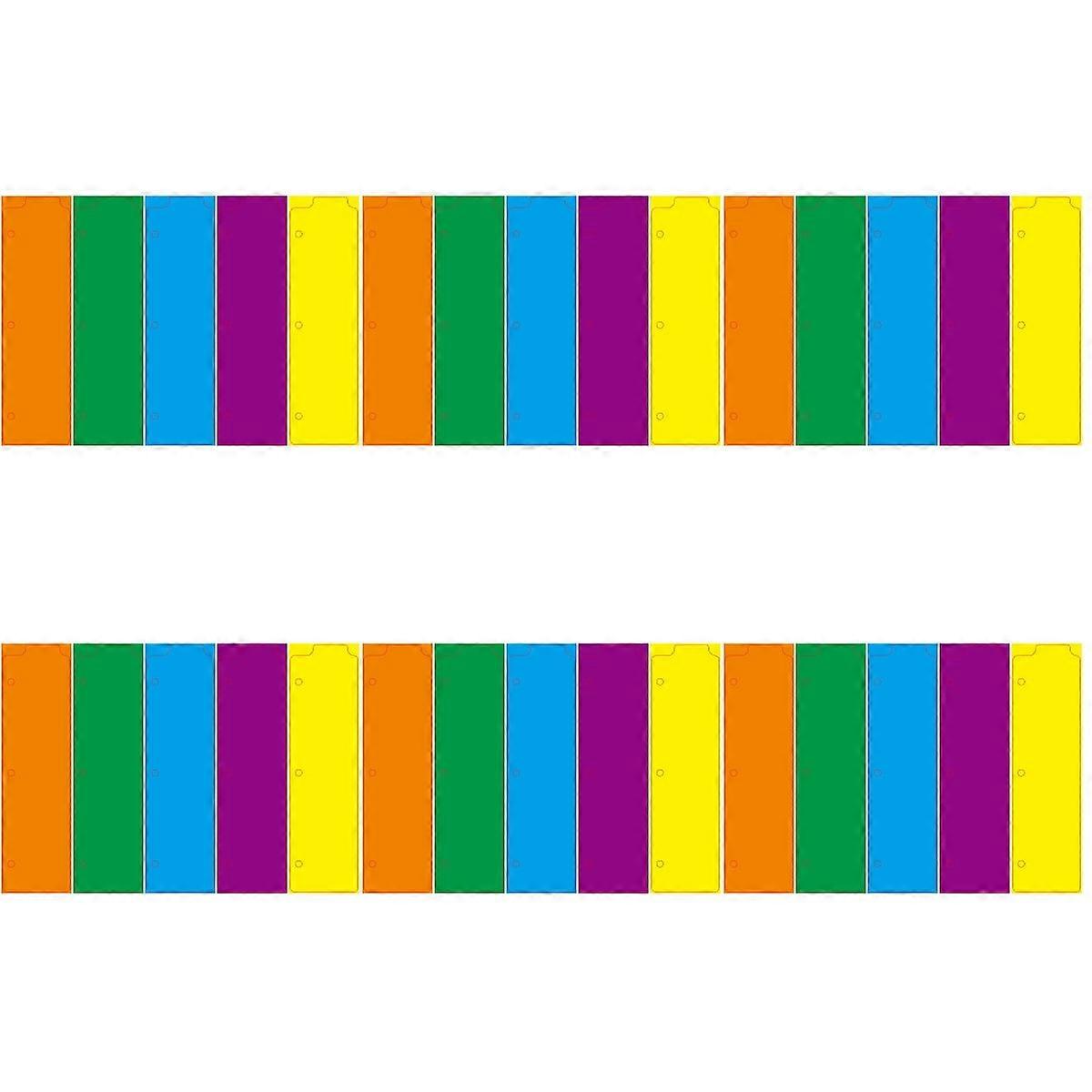 Binders Folder 30 Pcs Dividers for Tab Tabs Bookmark -in 3-ring Loose-leaf Notebook 5pcs (color Version)