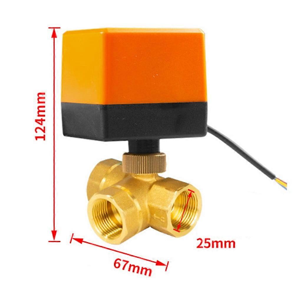 Three-wire two-control three-way valve solar water valve air valve switch