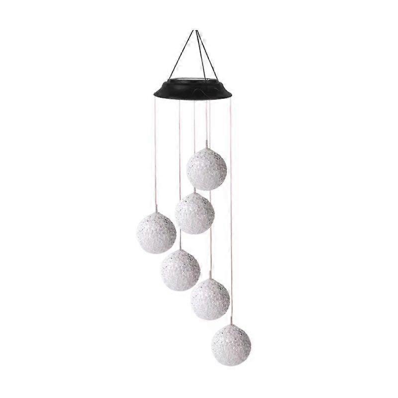 Solar LED Wind Chime Light (Rice Ball Round)