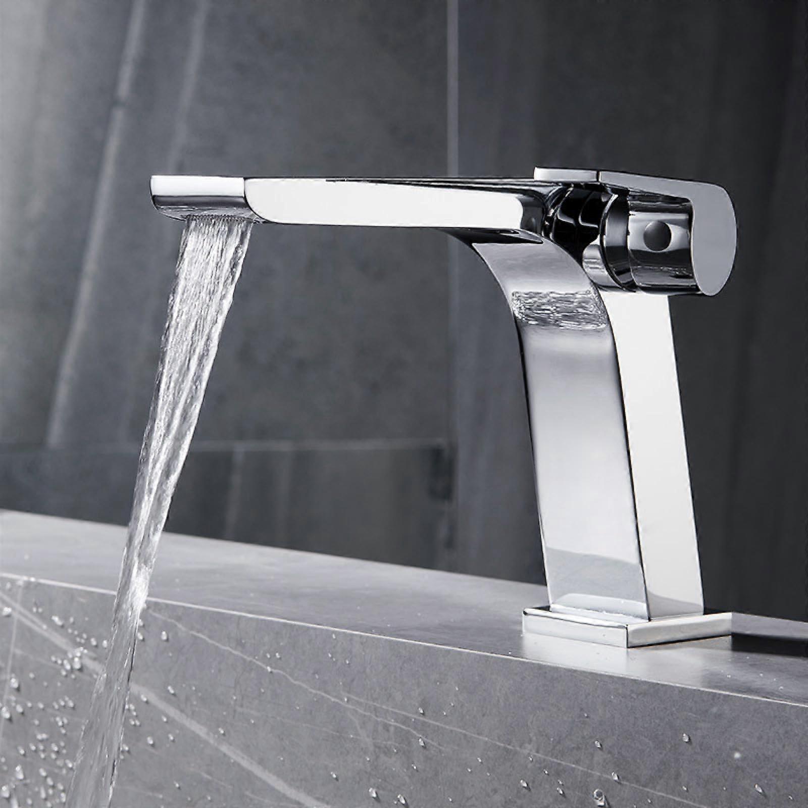 Washbasin Gray Faucet, Bathroom Sink Basin, 60cm Water Inlet Pipe, Compatible With Standard Inlets