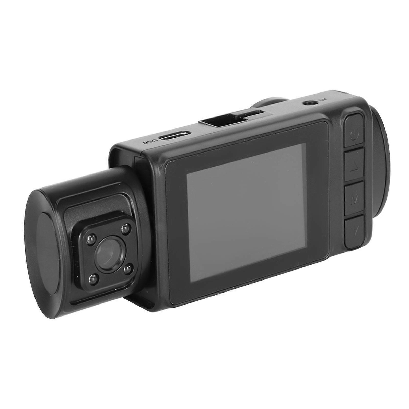 2in Dash Cam Camera 3 Lens DC12 to 24V 1920x1080P 640x480P 640x480P Front Rear Interior Reverse Image Backup Camera 