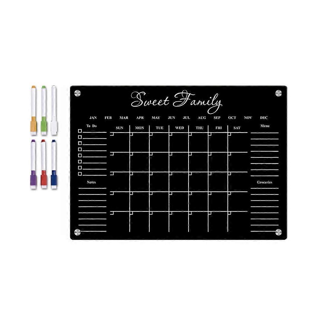 JZROCKER Magnetic Chalkboard Calendar Weekly To-do-list Board Grocery Shopping List