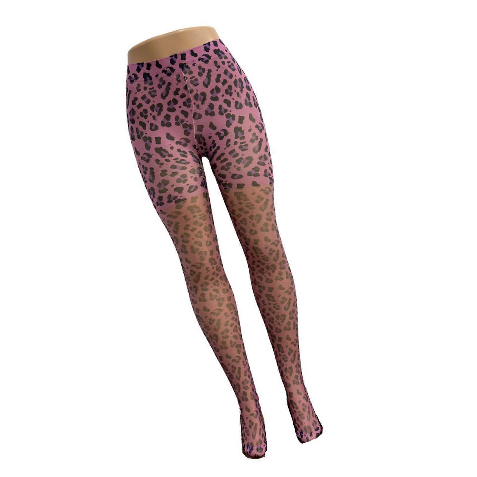 Soft Textured Pantyhose In Leopard Design Combining Durability With Versatility Fashion Women's Leggings  Purple extra large size