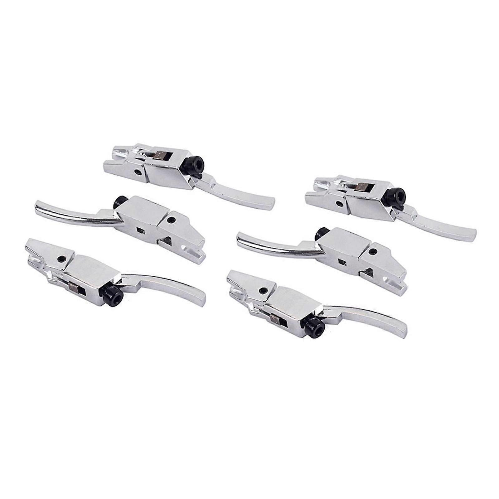 6Pcs Guitar Bridge String Saddles Tremolo Bridge Locked String Saddles with Wrench Electric Guitar Accessories Enduring Multicolor