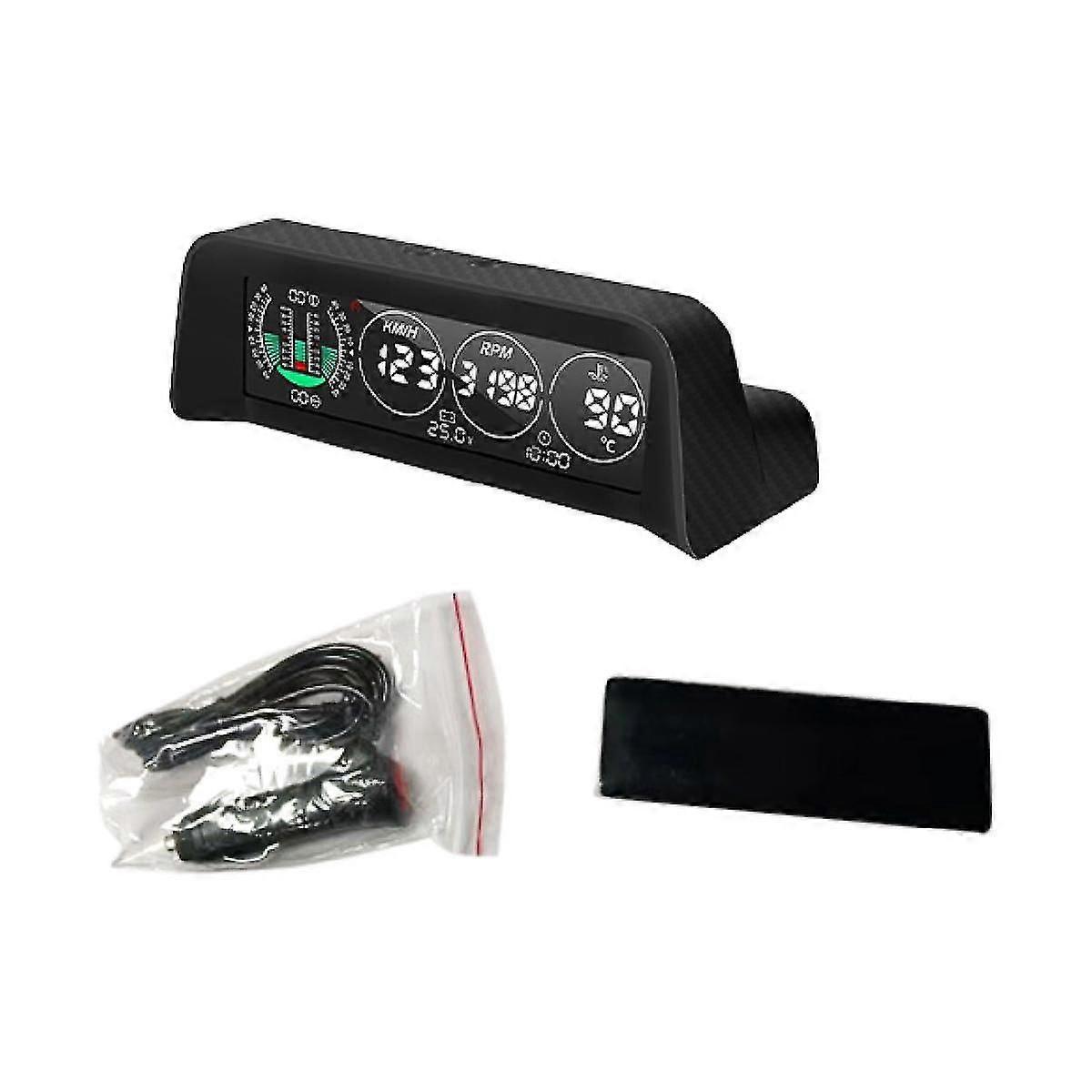 Car Hud Head-up Display Water Temperature Speedometer Overspeed Alarm Horizontal Intelligent Displa