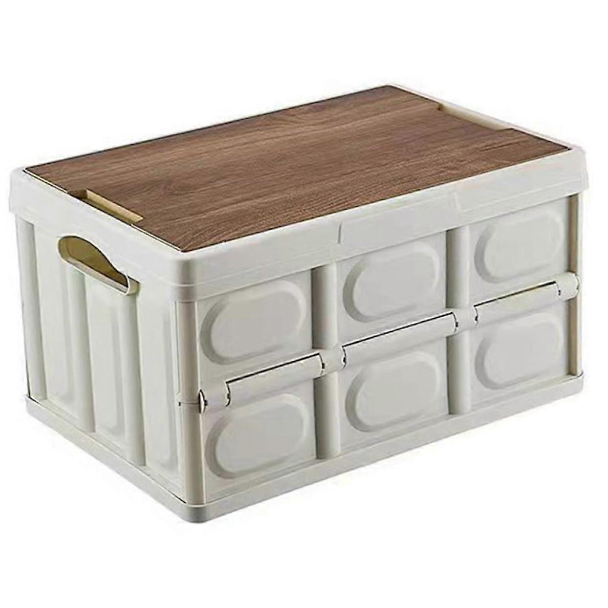 Foldable Largecapacity Outdoor Storage Box With Lid, Stackable For Clothes Tools Reinforced Bottom For HeavyDuty Use