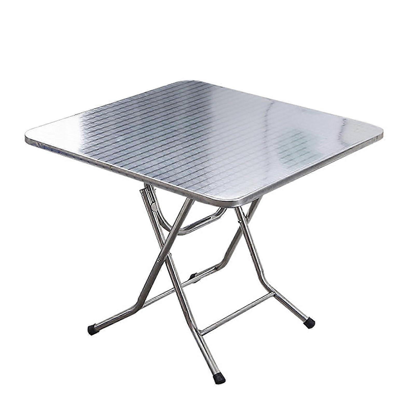 Portable Folding Stainless Steel Table For Kitchen And Restaurant SpaceSaving Stable Design For Home And Hotel Use