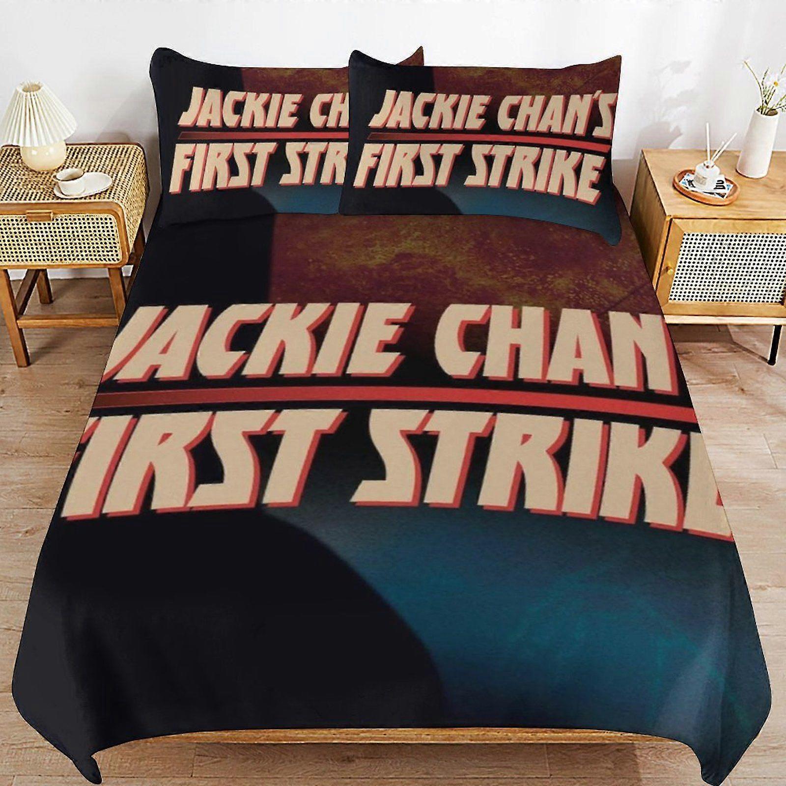 u7 Jackie Chan Practical Zip Design Smooth Touch Soft Finish Long Use Duvet Cover Sets for Everyday Rest n7