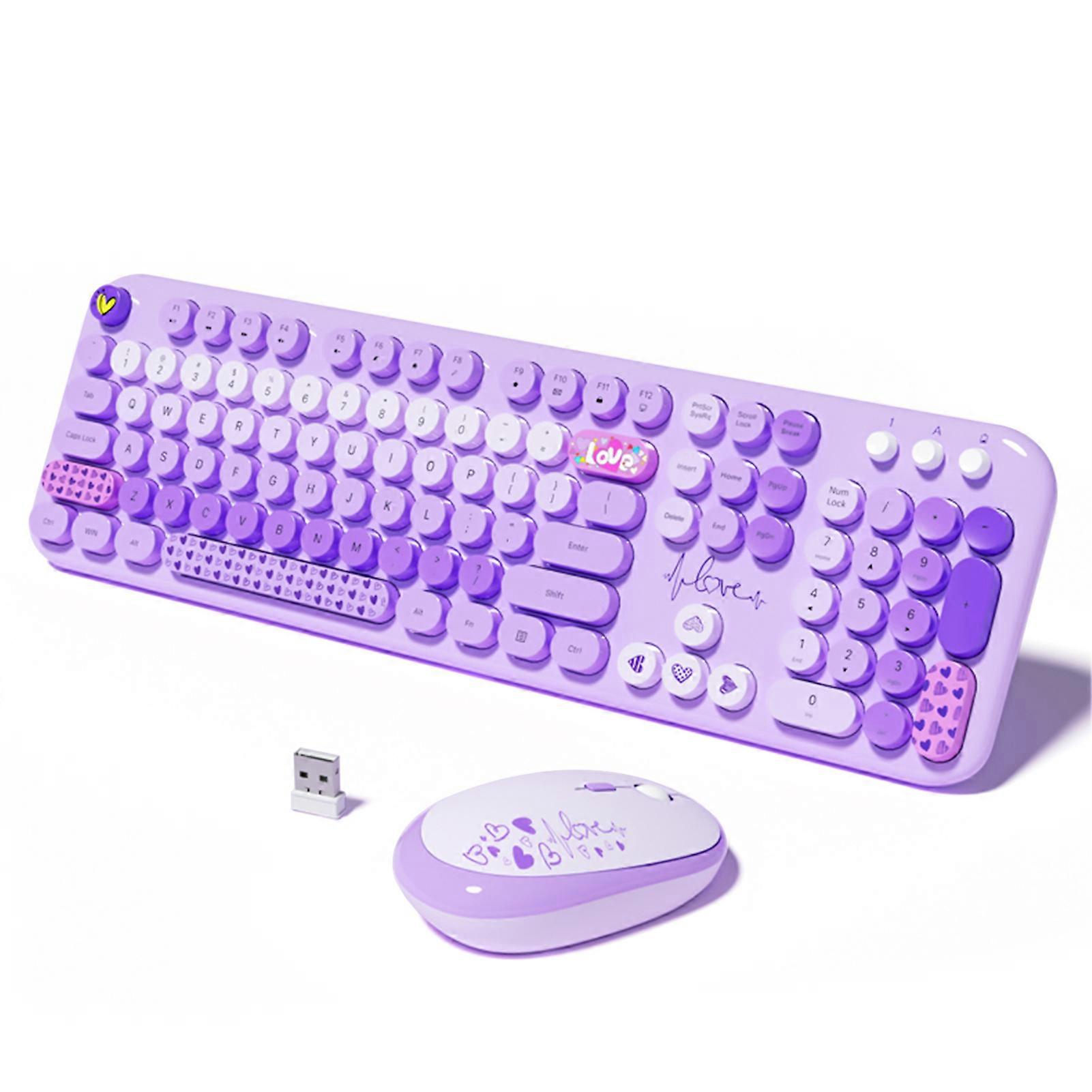 MOFII Wireless Keyboard and Mouse Set 104 Keys Customizable Ergonomic USB for Laptops