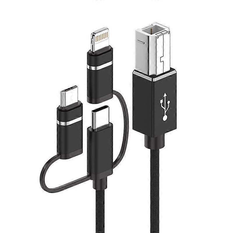8 Pin, Type-C, Micro USB to USB-B MIDI Instruments Printer Cable