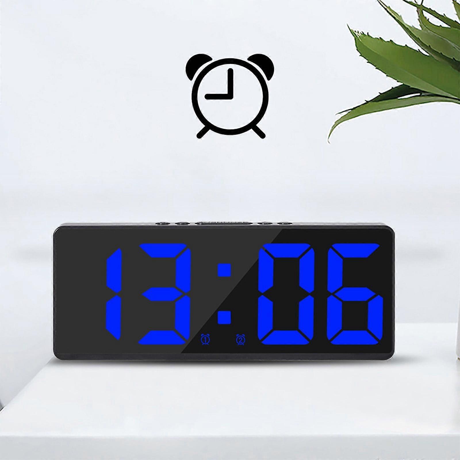 Jacenvly Christmas Decorations Indoor Clearance, Compatible with Digital Alarm Clock LED Large Display, Functional Desktop Clock for Bedside, Study,