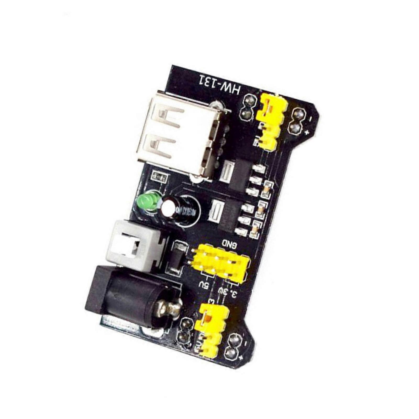Lightweight Power Module for Breadboards Providing 5V and 3.3V Outputs Suitable for MB102 and Various Applications Multicolor