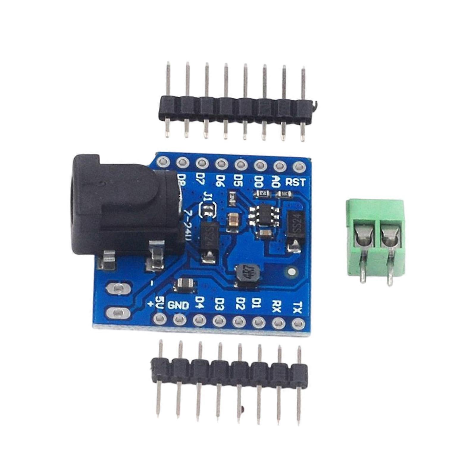 MiniDC Power Shield V1.1.0 Board Module Compatible for WEMOS D1Mini Development Board 7V-24V Input 1A Most Current Multicolor