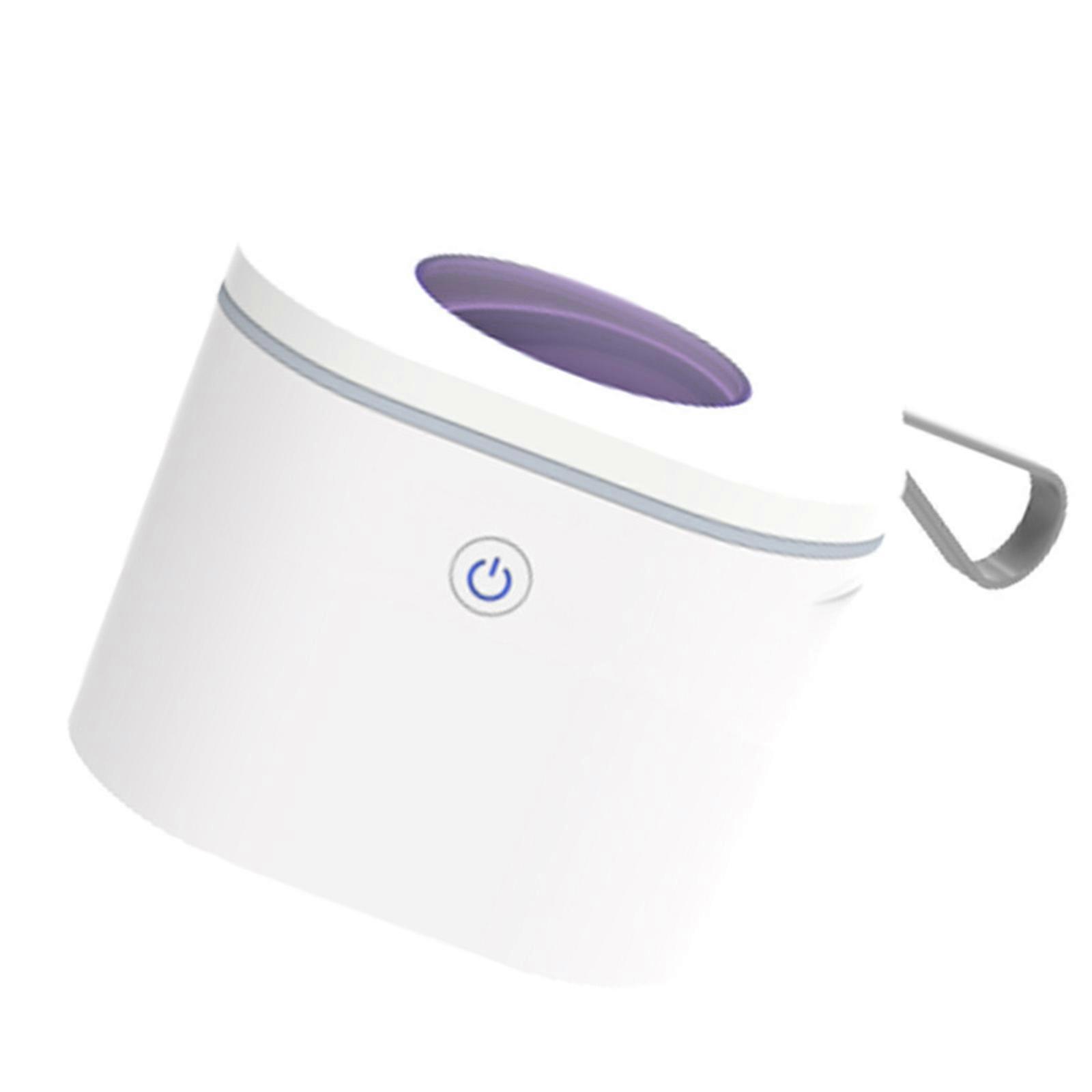 Portable Pacifier Sanitizer Case Cleaner Box 3 Minutes Each Time USB C Rechargeable Essential for Travel Parents  White