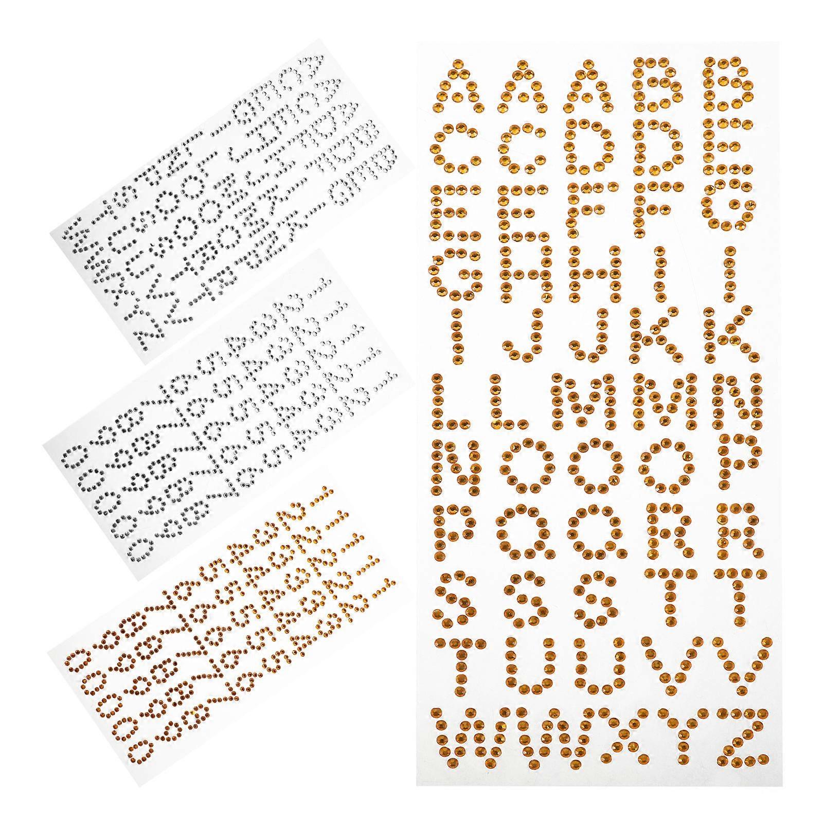 Self Adhesive Gems For Crafting 3D Glitter Finish Number Stickers Perfect For Photo Albums 20.00X9.00X0.10CM DIY Design 4 Sheets