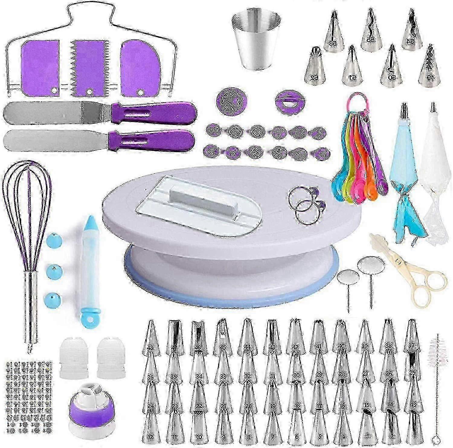 137 Piece Cake Turntable Set Decorating Mouth Decorating Baking Tools
