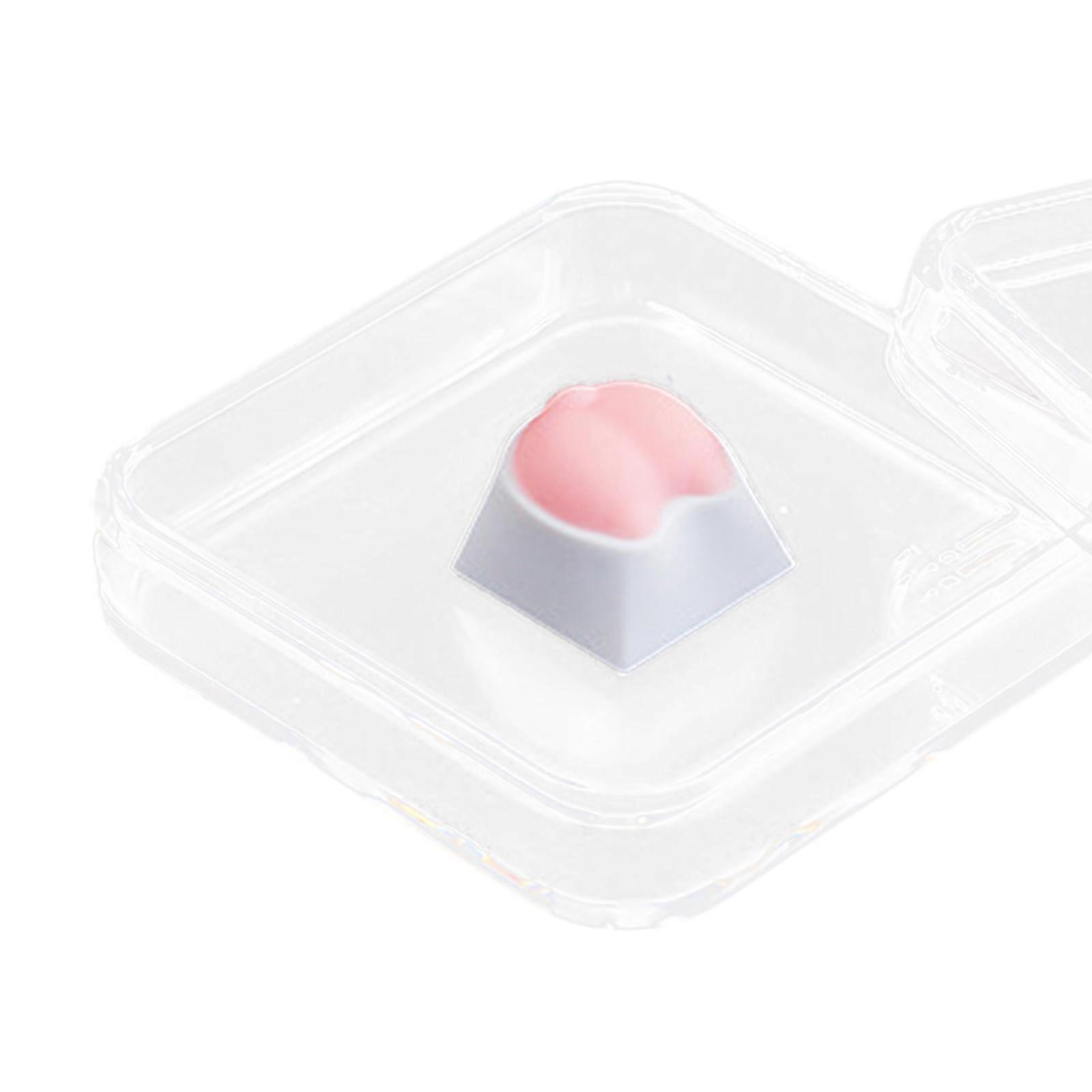 Silicone Keycaps Lovely Cat Paw Cat Bottom with Clear ABS Keycap Storage Box for Mechanical Keyboards Durable Multicolor
