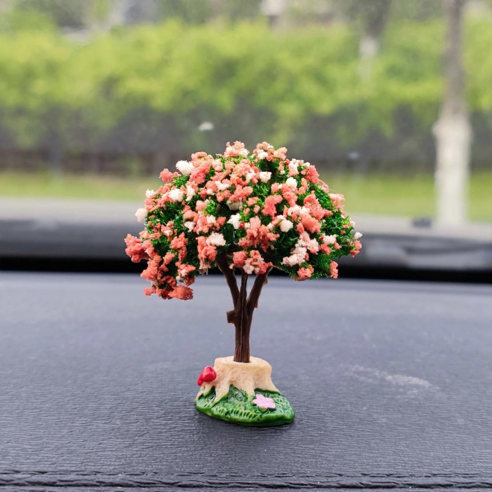 WinysinMiniature Multicolour Tree Cherry Tree Artificial Flower Tree Decoration Mini Love Tree