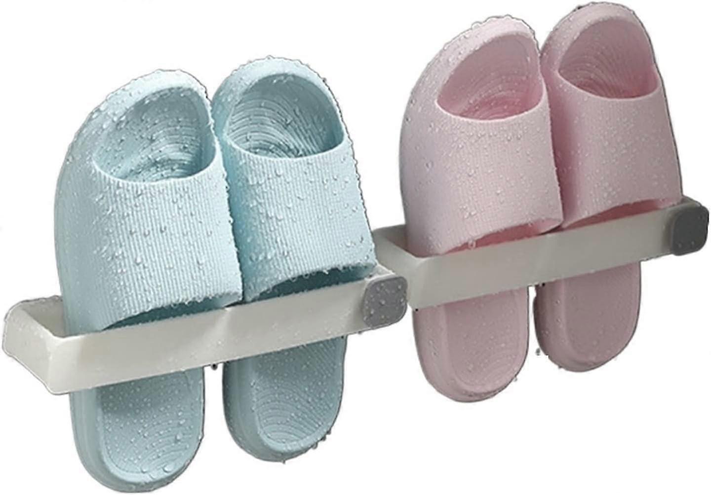 Shoe Rack Wall Mounted Holder Set of 2 Space Saving Organizer for Home Closet Storage