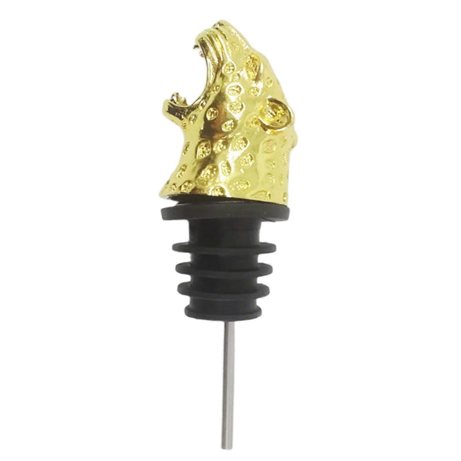 Gold Alloy Animal Wine Pourer Stopper with Decorative Decanter for Elegant Party Serving