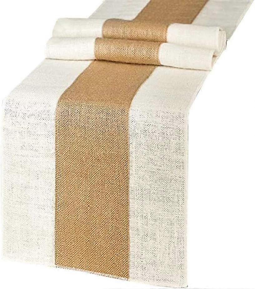 Table runner jute, two-tone construction, dirt-repellent