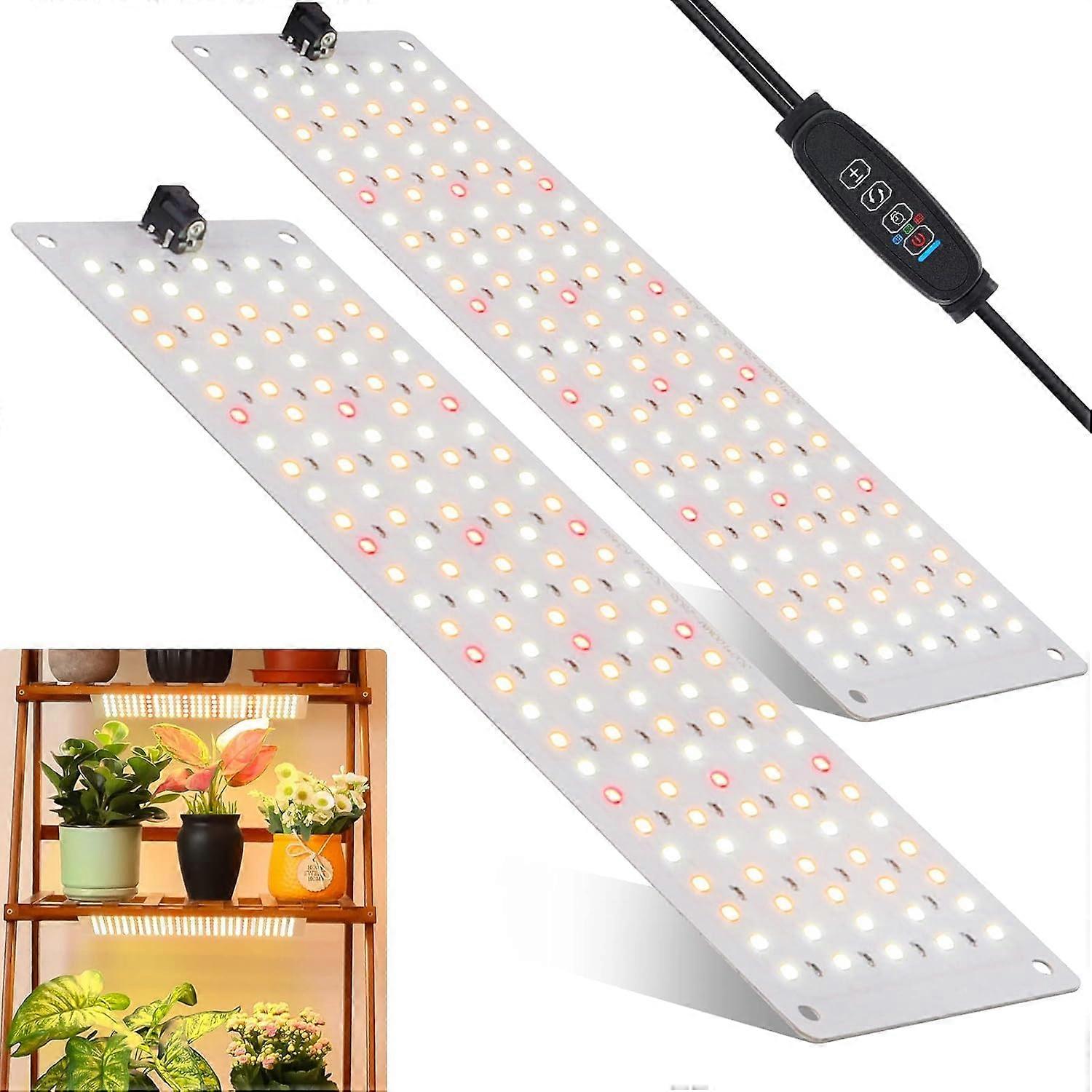 Grow Light Full Spectrum 270 LED Growing Lamp With Auto On/Off Timer 4/8/12H 3 Lighting Modes 10 Dimmable Levels 2Pack
