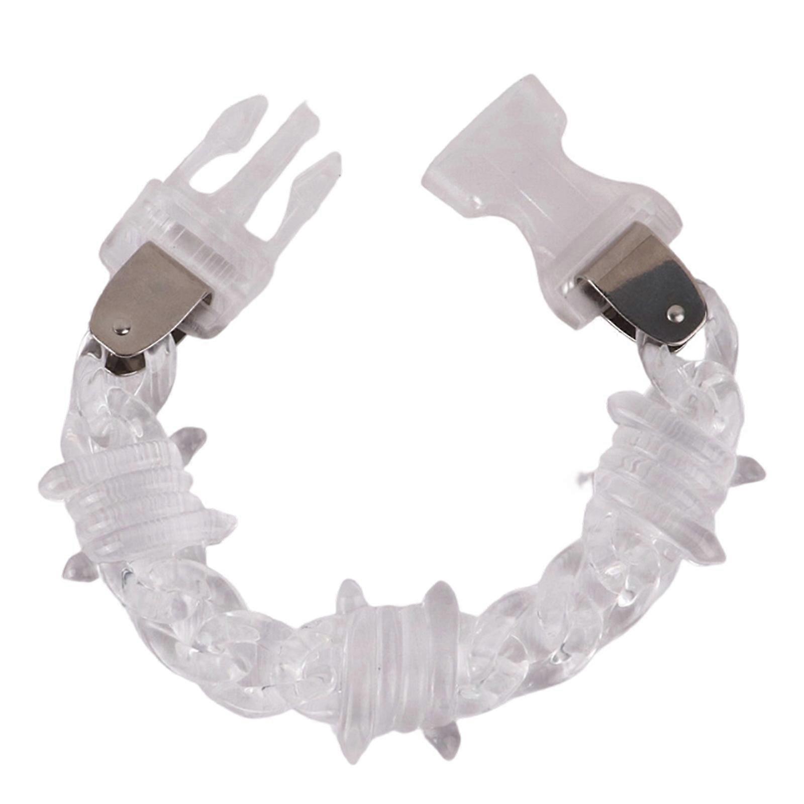 Versatile Hand Chain Bracelet Bangle With Acrylic Matte Finish And Safety Closure Accent For Stylish Everyday Use  transparent