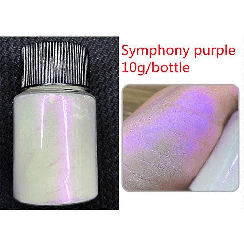10g/Bottle 6 Color Pearlescent Aurora Chrome Nail Powder Iridescent Shell Powders Holographic Mirror Effect Nail Pigment Dust