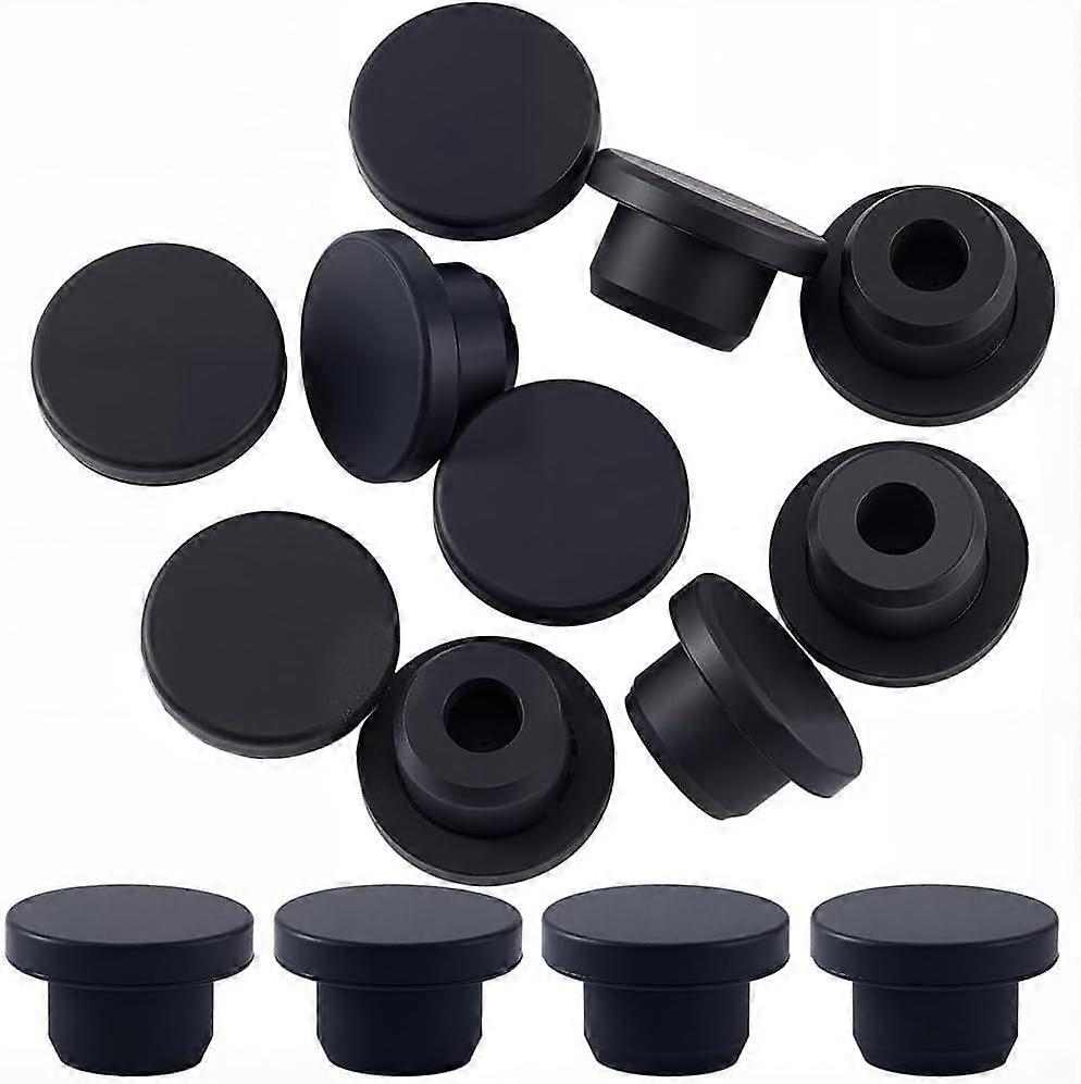 10Pcs Silicone Rubber Plug for 19mm Round Holes Large Size Waterproof T-Type Rubber Stoppers Soft Flexible Snap-On Bottle Seal Button Plugs Tube Pipe 