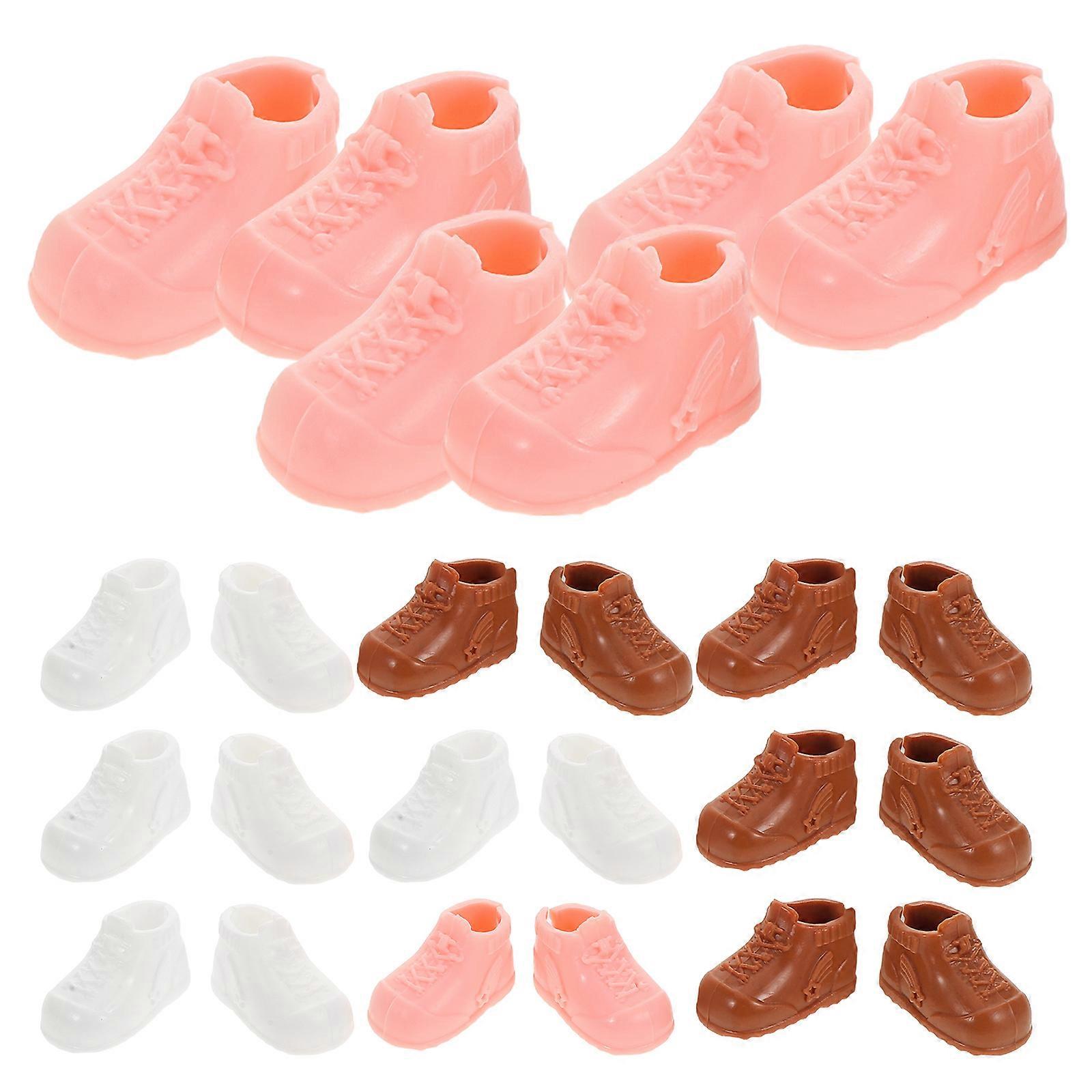 Miniature Doll Shoes Small Toy Boots for Playing Use 12Pairs Set