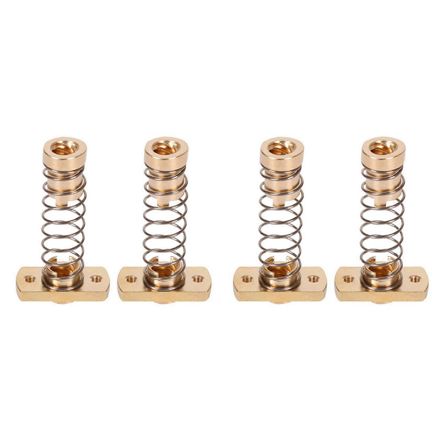 4 Sets CR10 Z Axis T8 Anti Backlash Spring Loaded Nut Elimination Space Brass Nuts for Upgrade Ender 3S Ender 3 Pro