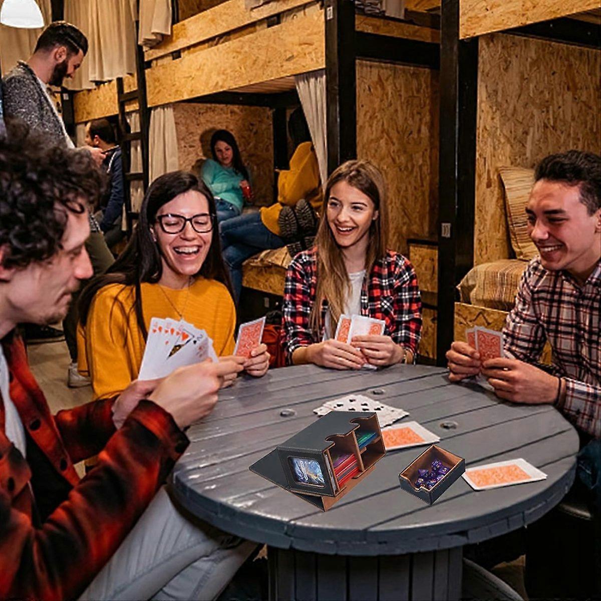 Card Deck Box Card Display with Dice Tray Deck Box Deck Box gold