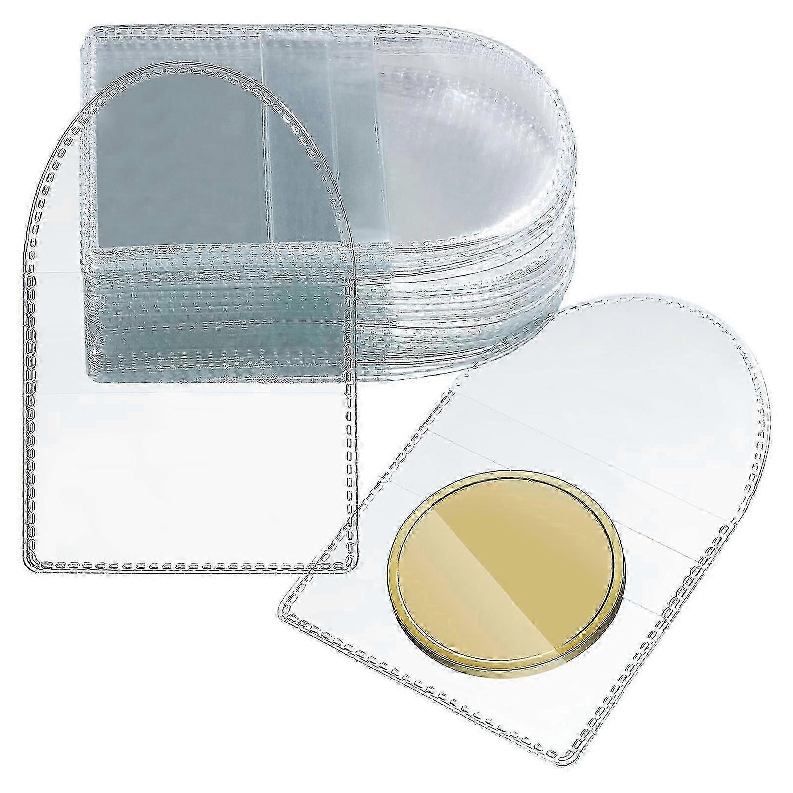 Huse transparente pentru depozitarea monedelor, 50 buc., pentru colecționari