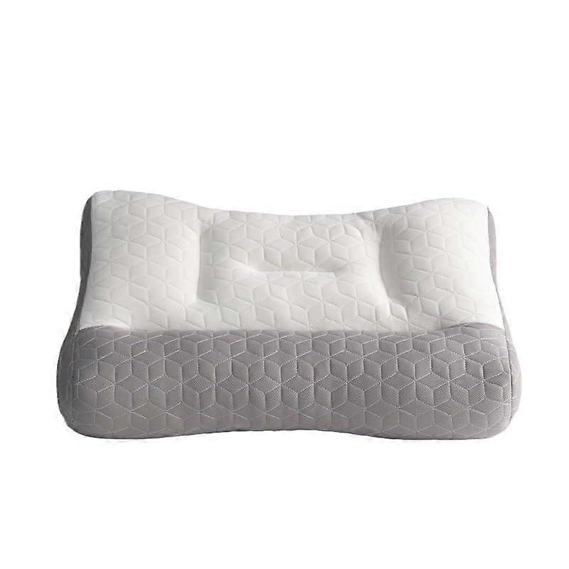 Ergonomic Memory Foam Pillow with Neck and Shoulder Support, Slow Rebound Comfort, Gray 70x45cm