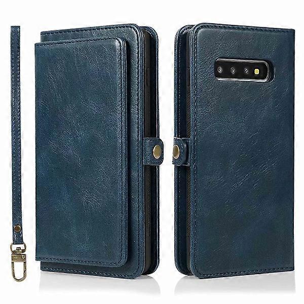 Compatible with Samsung Galaxy S10 - Powerful Smart Wallet Case Dark Blue