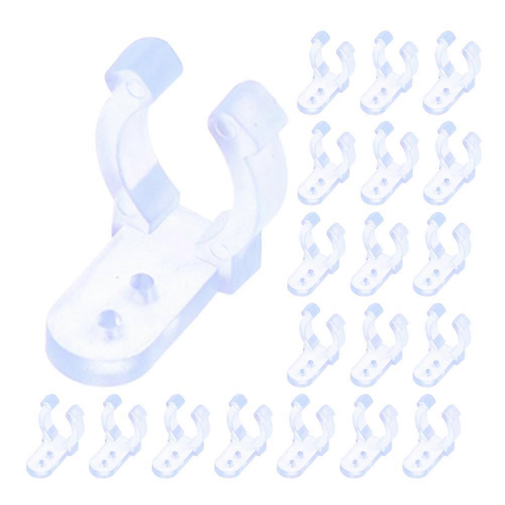 Light Strip Fixing Clamps Transparent Pc for Strip Light 20Pcs Pack