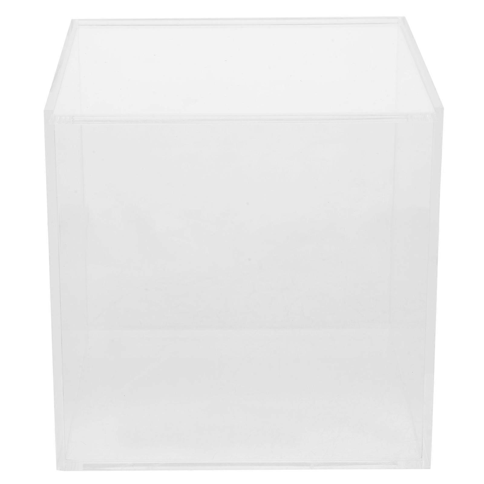 Clear Acrylic Handicrafts Display Case for Displaying 1 Cube Storage Box
