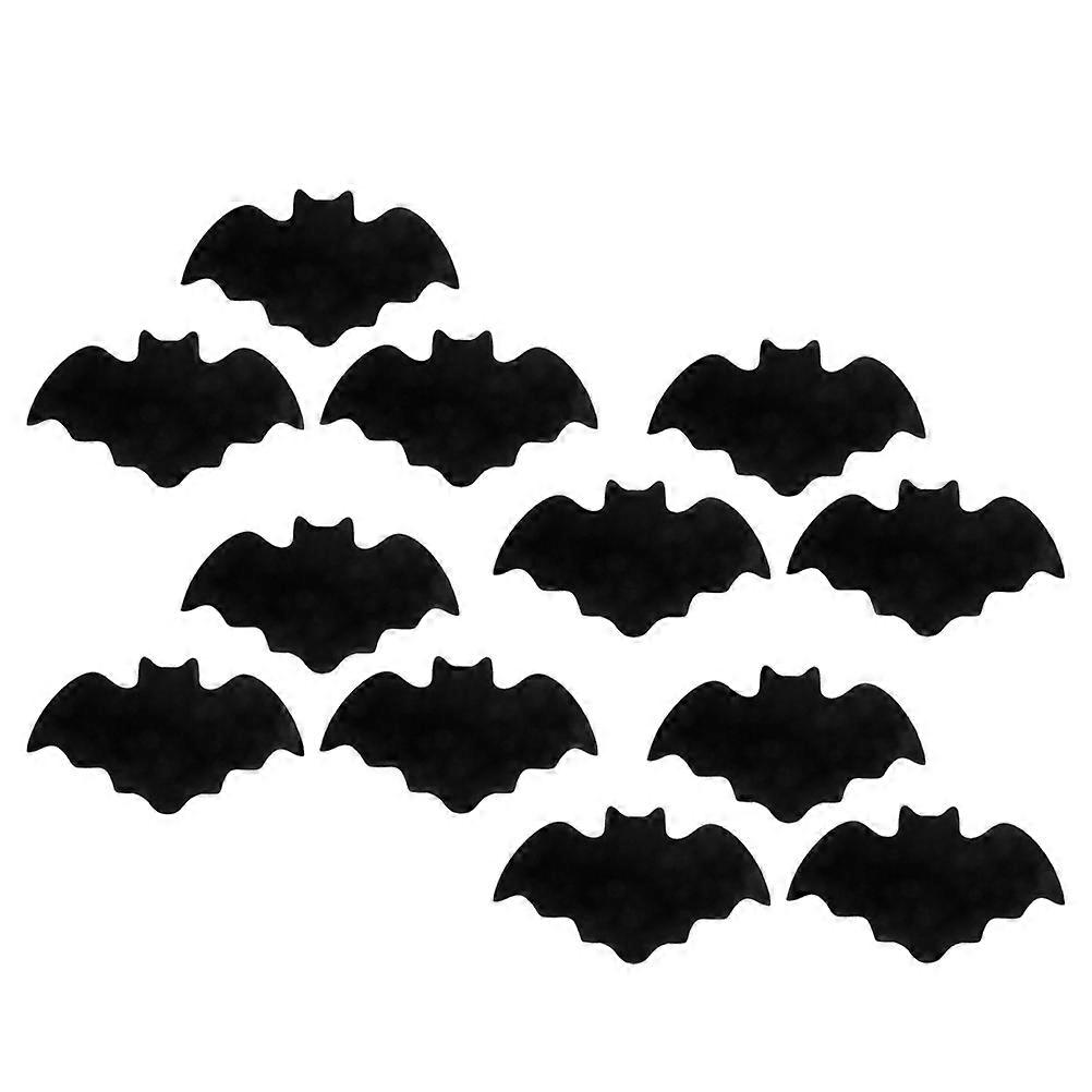 Halloween Bat Placemats Felt for Dining Table Use 32Pcs Black Gothic Style