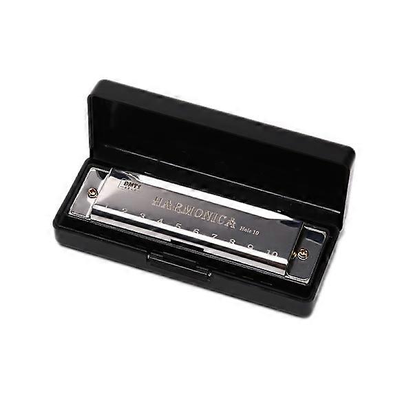 10 Hole Harmonica Harmonica Musical Instrument Silver