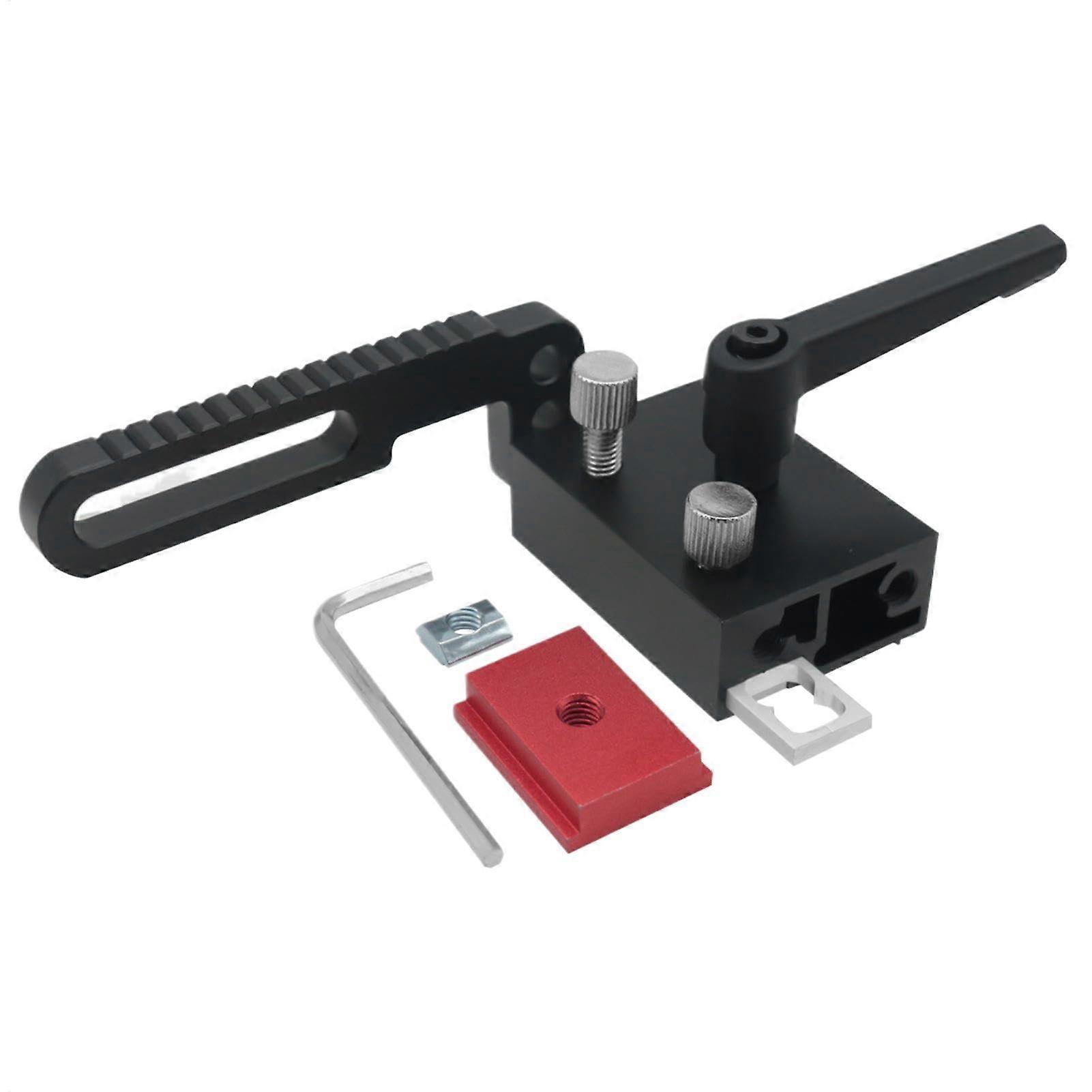 75 Type T Track Miter Stop with Adjustable Aluminum Fence Stop Block for Precise Woodworking Cuts