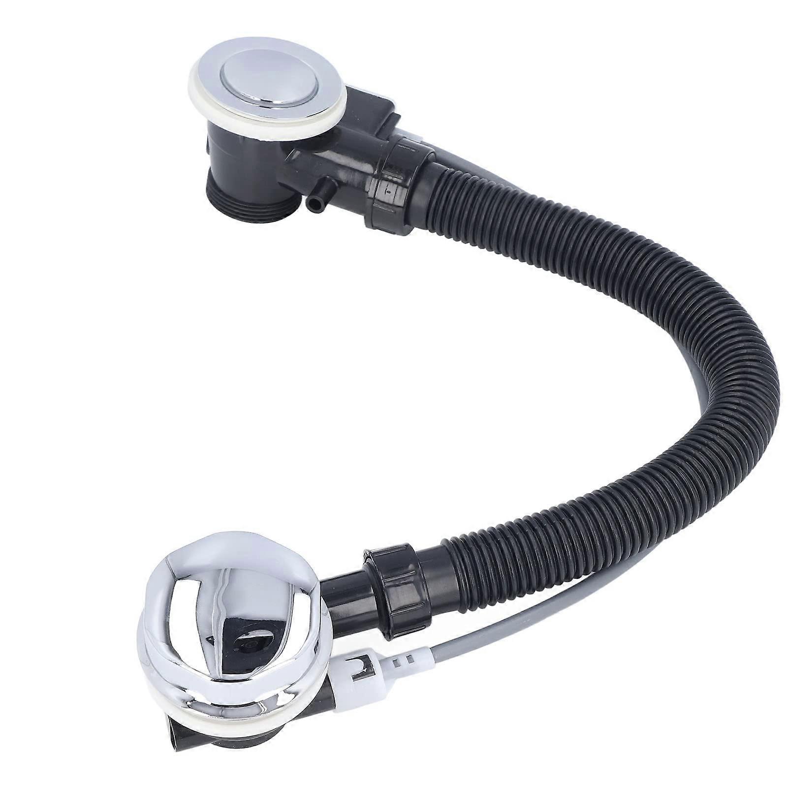 25.6 Inch Flexible Bathtub Overflow Drain Pipe with Secure Overflow Protection for Bathroom Spa