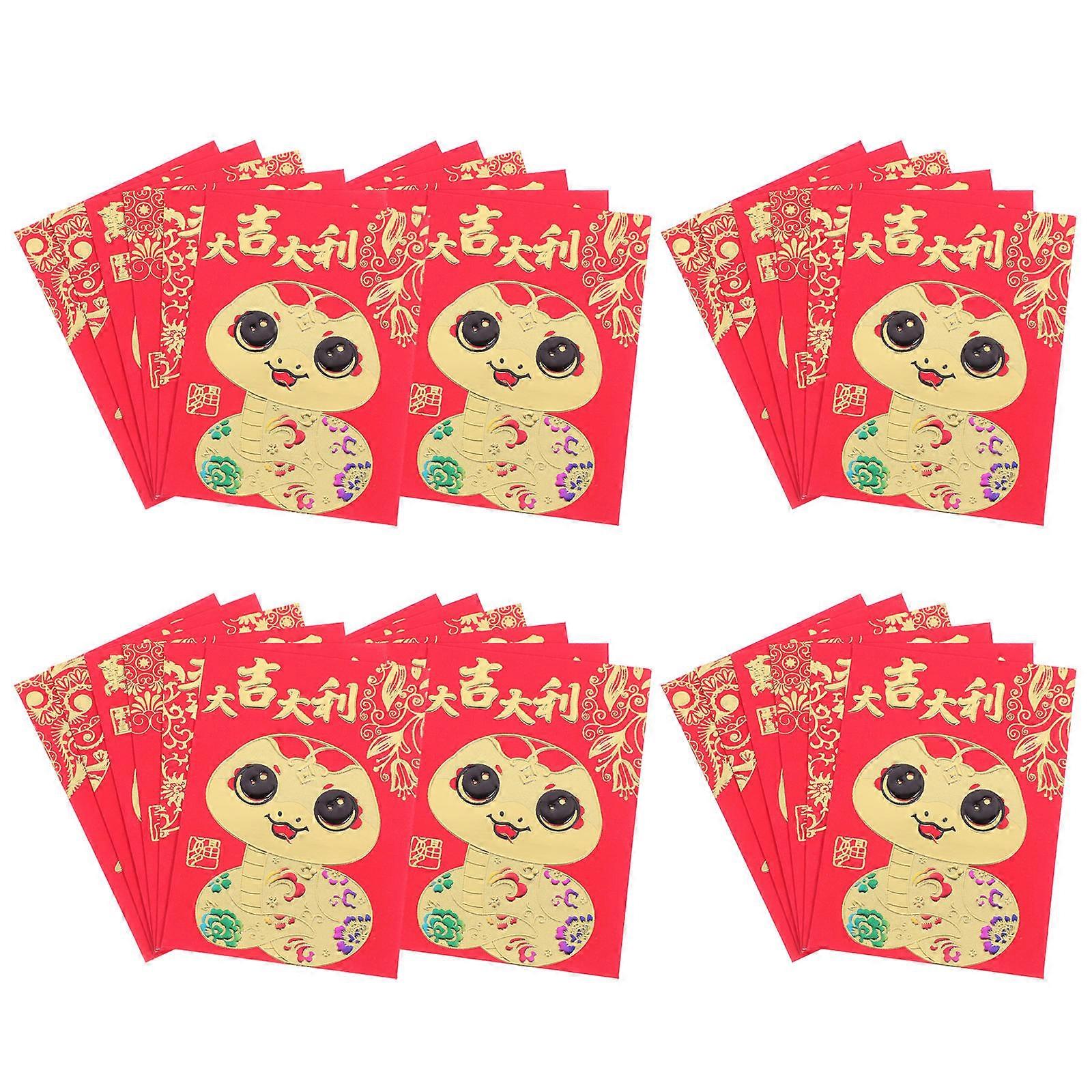 Red Envelopes Chinese Style Red Packets for Storage 36Pcs