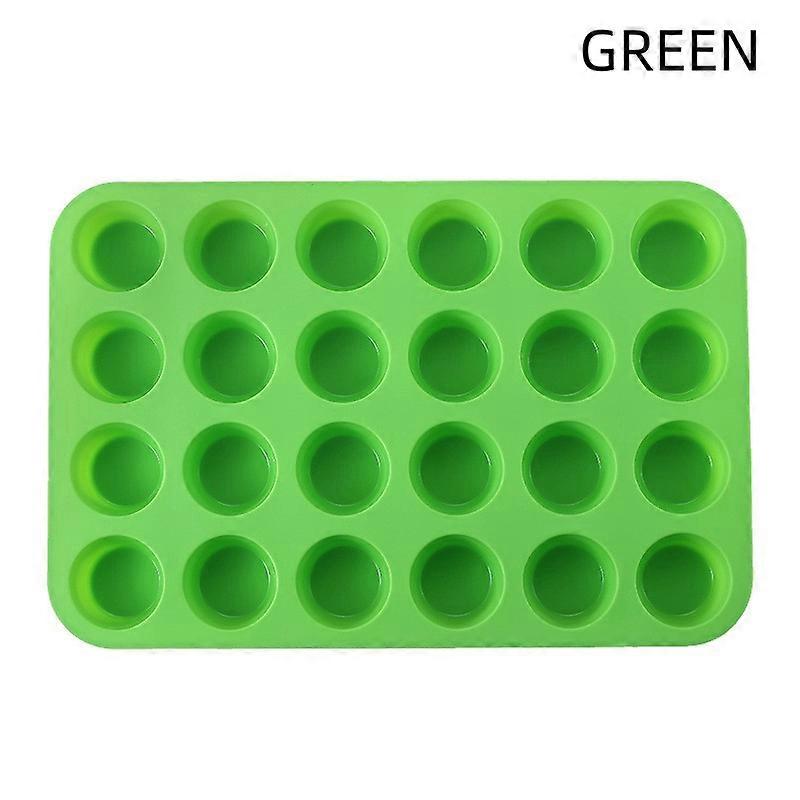 Silicone Mold Baking Tools 24 Even round Muffin Cups Kitchen Baking Pan Cake Mold