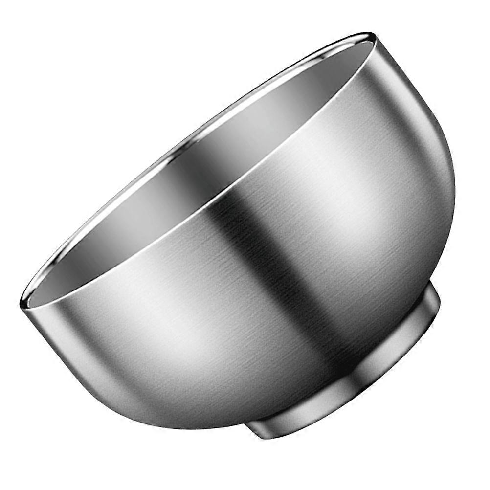 Round Stainless Steel Serving Bowl for Storage Container Silver 1Pcs